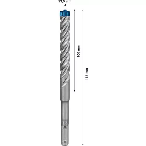 Vrták do kladiv EXPERT SDS plus-7X, 13 × 100 × 165 mm BOSCH 2608900116