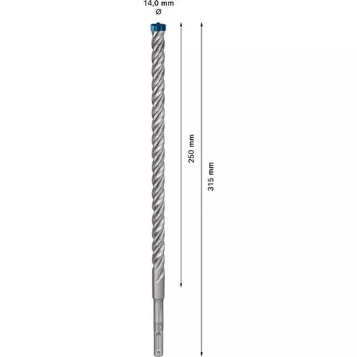 Vrták do kladiv EXPERT SDS plus-7X, 14 × 250 × 315 mm BOSCH 2608900122