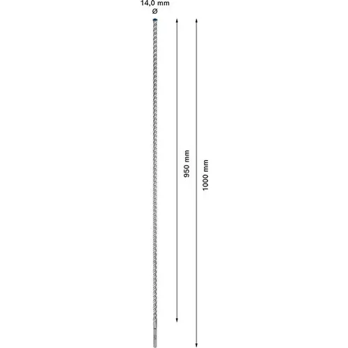 Vrták do kladiv EXPERT SDS plus-7X, 14 × 950 × 1000 mm BOSCH 2608900126