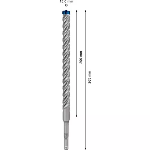 Vrták do kladiv EXPERT SDS plus-7X, 15 × 200 × 265 mm BOSCH 2608900128