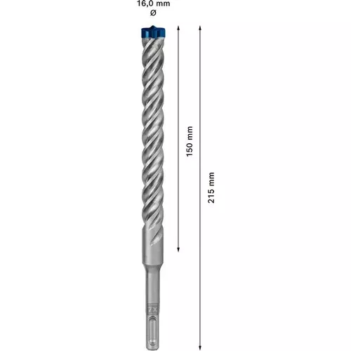 Vrták do kladiv EXPERT SDS plus-7X, 16 × 150 × 215 mm BOSCH 2608900130