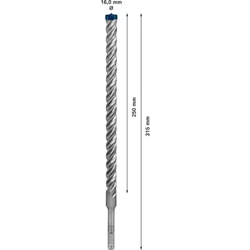 Vrták do kladiv EXPERT SDS plus-7X, 16 × 250 × 315 mm BOSCH 2608900132