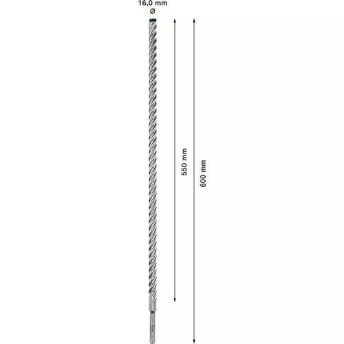 Vrták do kladiv EXPERT SDS plus-7X, 16 × 550 × 600 mm BOSCH 2608900134