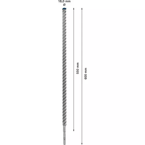 Vrták do kladiv EXPERT SDS plus-7X, 18 × 550 × 600 mm BOSCH 2608900140