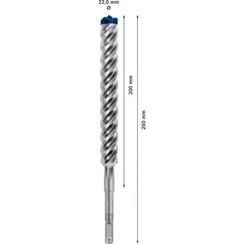 Vrták do kladiv EXPERT SDS plus-7X, 22 × 200 × 250 mm BOSCH 2608900146