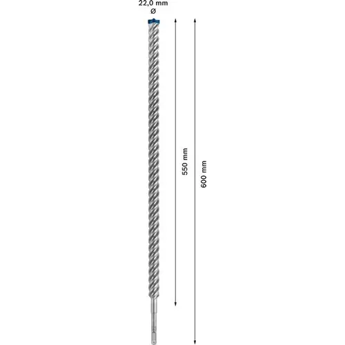 Vrták do kladiv EXPERT SDS plus-7X, 22 × 550 × 600 mm BOSCH 2608900148