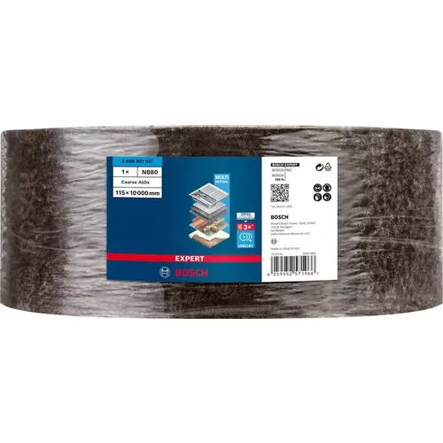 Rounová role EXPERT N880 pro ruční broušení 115 mm × 10 m, hrubá A BOSCH 2608901227