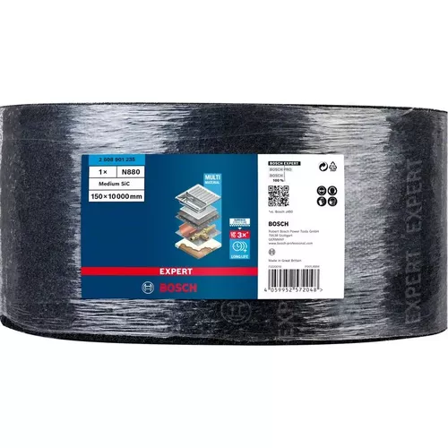 Role rouna EXPERT N880 pro ruční broušení 150 mm × 10 m, Medium S BOSCH 2608901235