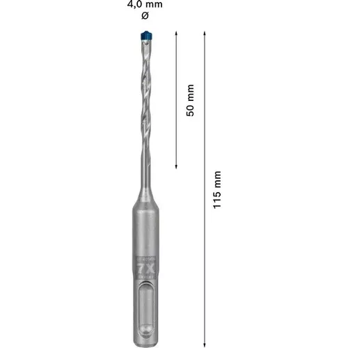 Vrták do kladiv EXPERT SDS plus-7X, 4 × 50 × 115 mm BOSCH 2608900057