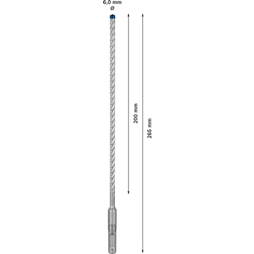 Vrták do kladiv EXPERT SDS plus-7X, 6 × 200 × 265 mm BOSCH 2608900074