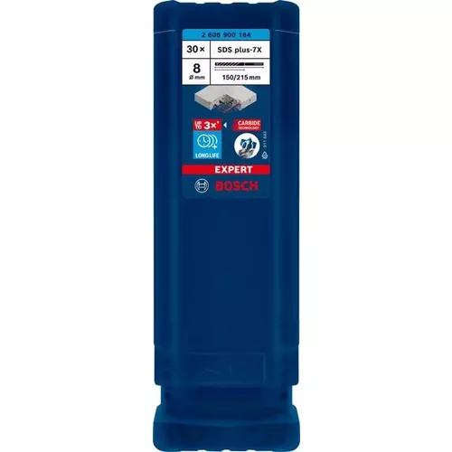 Vrták do kladiv EXPERT SDS plus-7X, 8 × 150 × 215 mm, 30 ks BOSCH 2608900184