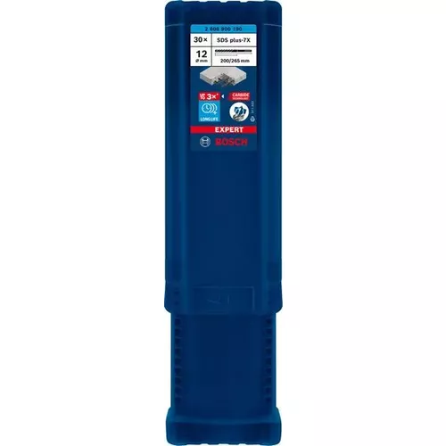 Vrták do kladiv EXPERT SDS plus-7X, 12 × 200 × 265 mm, 30 ks BOSCH 2608900190