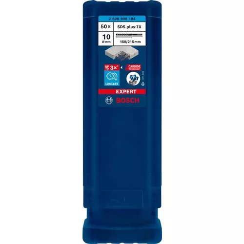 Vrták do kladiv EXPERT SDS plus-7X, 10 × 150 × 215 mm, 50 ks BOSCH 2608900194