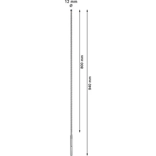 Vrták do kladiv EXPERT SDS max-8X, 12 × 800 × 940 mm BOSCH 2608900204