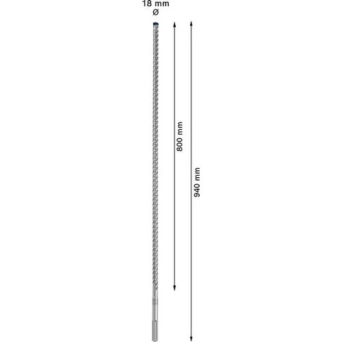 Vrták do kladiv EXPERT SDS max-8X, 18 × 800 × 940 mm BOSCH 2608900224