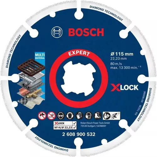 Řezný kotouč EXPERT Diamond Metal Wheel X-LOCK 115 × 22,23 mm BOSCH 2608900532