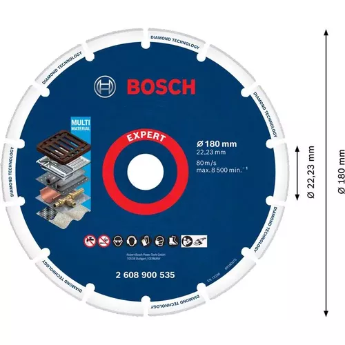 Řezný kotouč EXPERT Diamond Metal Wheel 180 × 22,23 mm BOSCH 2608900535