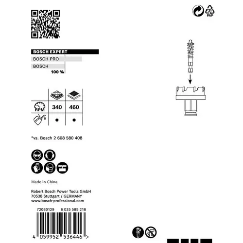 Děrovka EXPERT Sheet Metal 35 × 5 mm BOSCH 2608900498