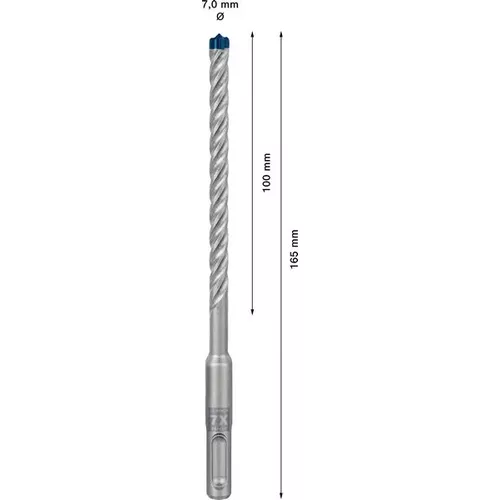 Vrták do kladiv EXPERT SDS plus-7X, 7 × 100 × 165 mm BOSCH 2608900084