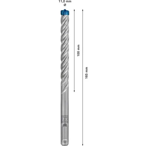 Vrták do kladiv EXPERT SDS plus-7X, 11 × 100 × 165 mm BOSCH 2608900105