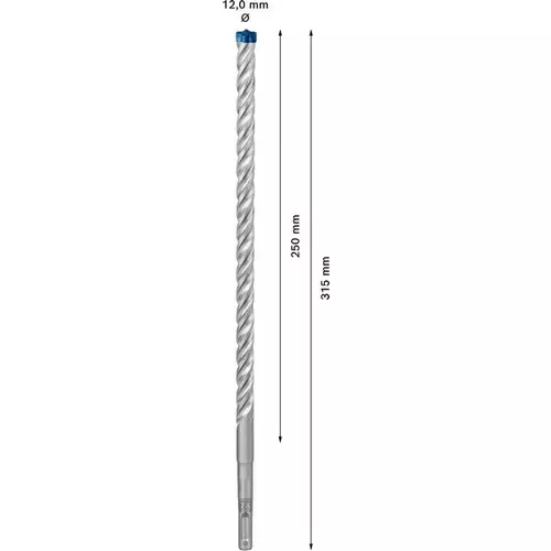 Vrták do kladiv EXPERT SDS plus-7X, 12 × 250 × 315 mm BOSCH 2608900111