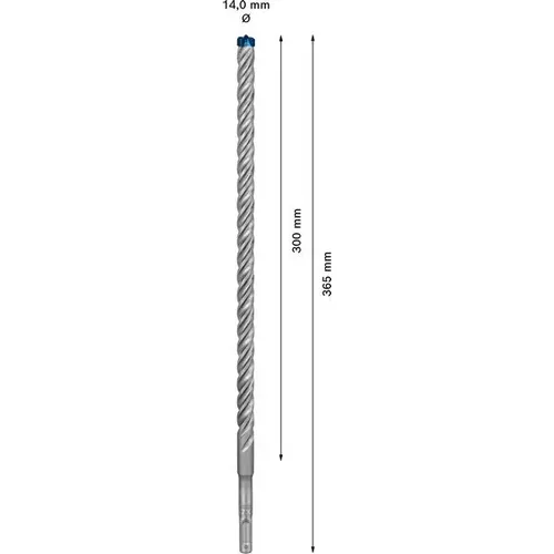 Vrták do kladiv EXPERT SDS plus-7X, 14 × 300 × 365 mm BOSCH 2608900123