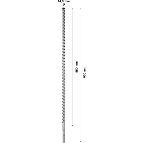 Vrták do kladiv EXPERT SDS plus-7X, 14 × 550 × 600 mm BOSCH 2608900125