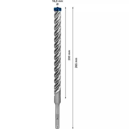 Vrták do kladiv EXPERT SDS plus-7X, 16 × 200 × 265 mm BOSCH 2608900131