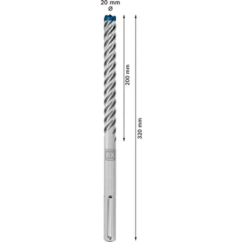 Vrták do kladiv EXPERT SDS max-8X 20 × 200 × 320 mm, 5 ks BOSCH 2608900265