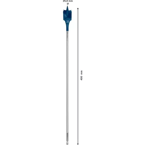 Plochý frézovací vrták do dřeva EXPERT Self Cut Speed 25×400 mm BOSCH 2608900350