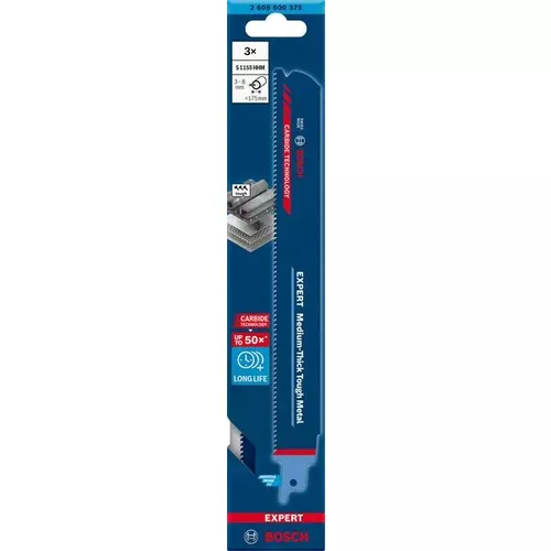 List do pily ocasky S 1155 HHM EXPERT Medium-Thick Tough Metal, 3 ks BOSCH 2608900375