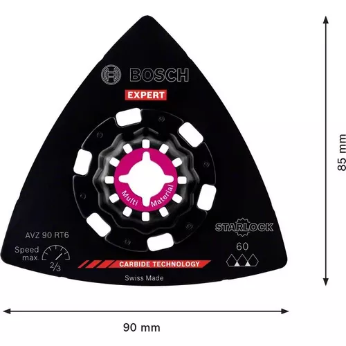 Brusná deska karbidová pro oscilační nářadí EXPERT AVZ 90 RT6, 90 mm BOSCH 2608900049