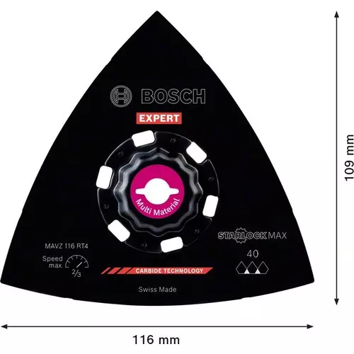 Brusný talíř pro víceúčelové nástroje EXPERT Sanding Plate MAVZ 116 RT4, 116 mm BOSCH 2608900053