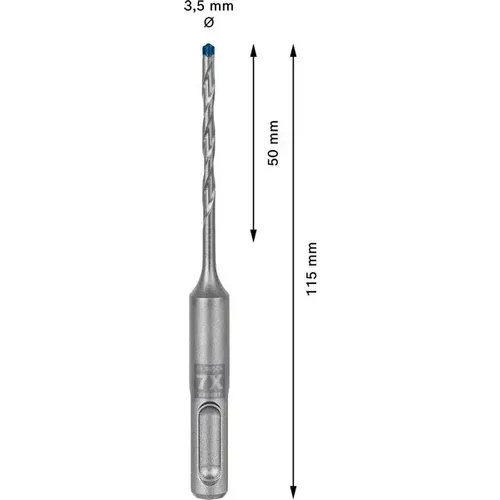 Vrták do kladiv EXPERT SDS plus-7X, 3,5 × 50 × 115 mm BOSCH 2608900055