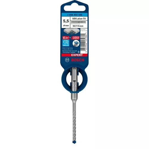 Vrták do kladiv EXPERT SDS plus-7X, 5,5 × 50 × 115 mm BOSCH 2608900065