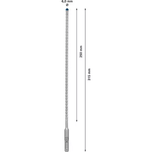 Vrták do kladiv EXPERT SDS plus-7X, 6 × 250 × 315 mm BOSCH 2608900075