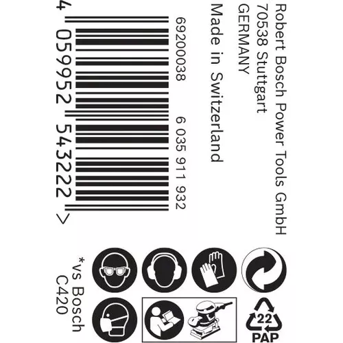 Role brusného papíru EXPERT C470 pro ruční broušení 115 mm × 50 m, P320 BOSCH 2608900984