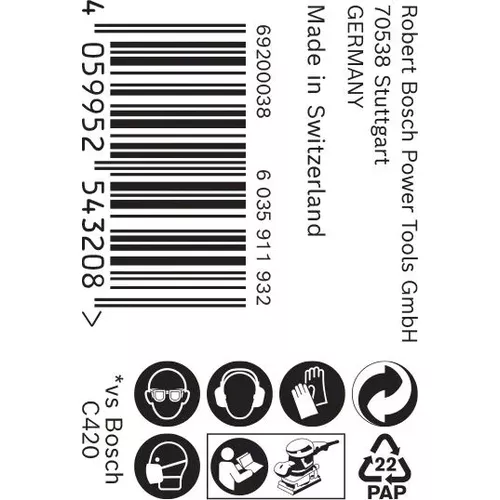 Role brusného papíru EXPERT C470 pro ruční broušení 115 mm × 50 m, G 180 BOSCH 2608900982