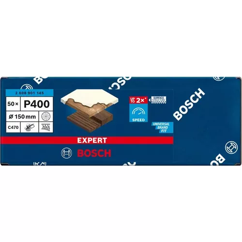 Brusný papír EXPERT C470 s více otvory pro vibrační brusky 150 mm, G 400 50 ks BOSCH 2608901145