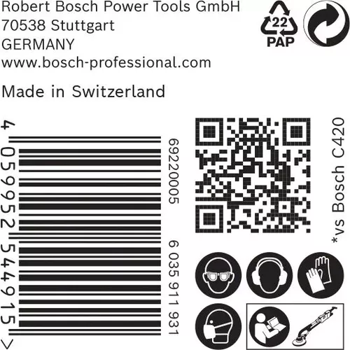 Brusný papír EXPERT C470 s 19 otvory pro brusky na sádrokarton 225 mm, G 220, 25 ks BOSCH 2608901153