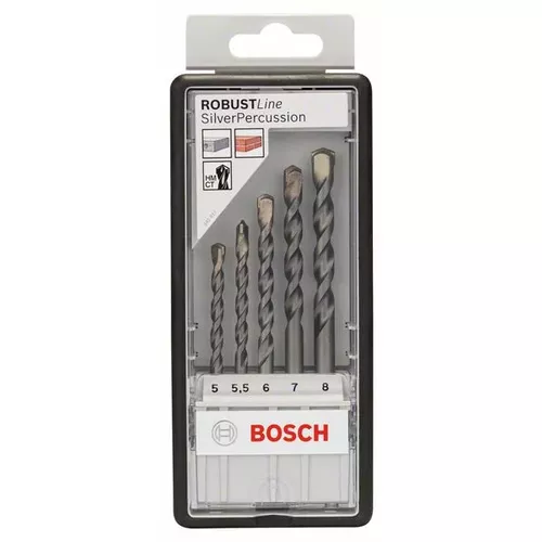 Sada spirálových vrtáků do betonu CYL-3, Robust Line, 5–8 mm, 5 kusů  BOSCH 2607010526