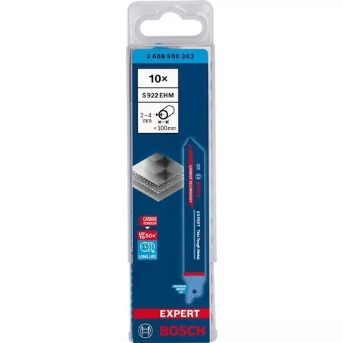 Listy do pily ocasky S 922 EHM EXPERT Thin Tough Metal, 10 ks BOSCH 2608900362