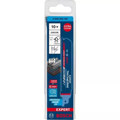 Pilové listy do pily ocasky EXPERT Thick Tough Metal S 955 CHC, 10 ks BOSCH 2608900367