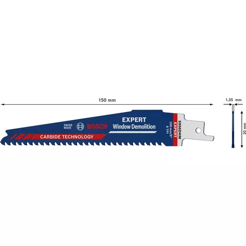 Pilový list do pily ocasky EXPERT Window Demolition S 956 DHM, 1 ks BOSCH 2608900385