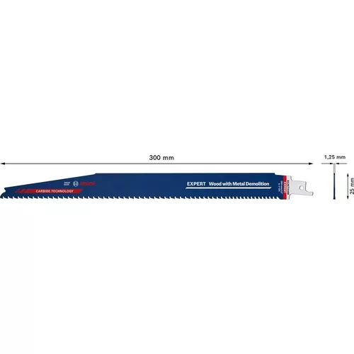 Pilový list do pily ocasky S 1267 XHM EXPERT Wood with Metal Demolition, 10 ks BOSCH 2608900402