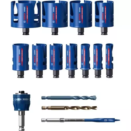 Sada děrovek EXPERT Construction Material 20/22/25/32/35/40/44/51/60/68/76 mm, 15 ks BOSCH 2608900489