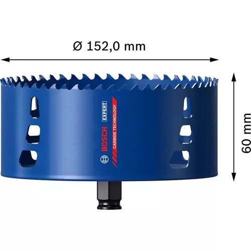 Děrovka EXPERT Tough Material 152 × 60 mm BOSCH 2608900444