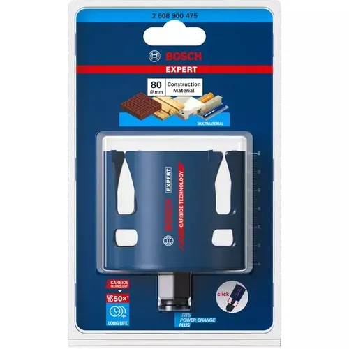 Děrovka EXPERT Construction Material 80 × 60 mm BOSCH 2608900475