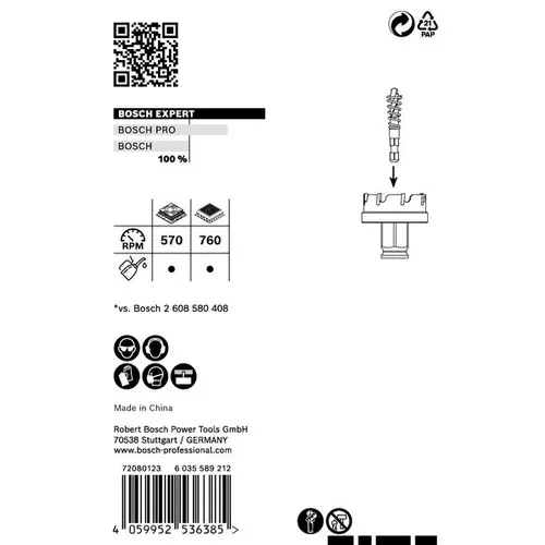 Děrovka EXPERT Sheet Metal 21 × 5 mm BOSCH 2608900492