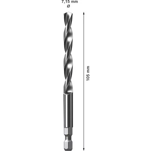 Středicí vrták EXPERT Power Change Plus HSS-G 7,15 × 105 mm BOSCH 2608900528